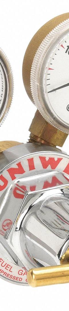 UNIWELD Stage Regulator: Single Stage, CGA 510 Inlet, 9/16"-18 M LH Outlet, 15 psig, Acetylene (MPN RUH8211). Key specifications — Brand: UNIWELD; Manufacturer Part Number: RUH8211; Diaphragm Material: Neoprene; Outlet Connection: 9/16"-18 M LH; Inlet Connection: CGA 510.