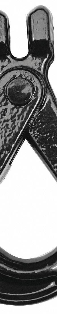 DAYTON Slip Hook: 3,500 lb Working Load Limit, 80 Hook Grade, Steel, 9/32 in Material Thick, Clevis (MPN 5WRT7). Key specifications — Color: Black; Brand: DAYTON; Visual Indicator Markings: None.