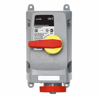 LEVITON Mechanical Interlock: 480V AC, Three Phase, 30 A, 3 Pole - Washdown-Rated Interlocks