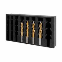 HOLEMAKER TECHNOLOGY Drill Bit Set: 4 Pc, 3/16" to 1/2", 135° TurboTip Point, TiN-Coated HSS (MPN 209016-SET1). Key specifications — attr1239143: Impact Rated; attr1239108: HOLEMAKER TECHNOLOGY.