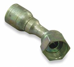 AEROQUIP Hydraulic Crimp Fitting: Steel x Steel, 45° Elbow, -12 For Hose Dash Size, ORS x Crimp (MPN 1AA16FRA12). Key specifications — Fitting Gender: Female x Genderless; Fitting Connection Type: ORS x Crimp; For Hose Dash Size: -12; Thread Size: 1-7/16"-12; Brand: AEROQUIP.