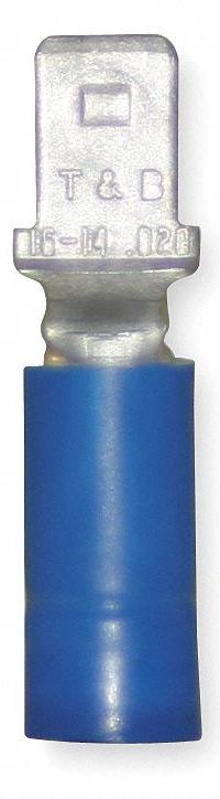 STA-KON Wire Disconnect: Male Tab, Blue, Vinyl, Partial Coverage, 16 AWG – 14 AWG Wire Size (MPN 14RBD-188). Key specifications — attr1307035: STA-KON; attr1307036: 14RBD-188.