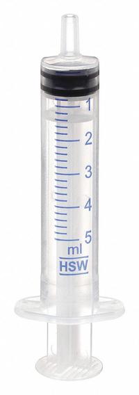 HENKE-JECT 3-Part Disposable Syringe: 5 mL Capacity - mL, Luer Slip, Polypropylene, Polypropylene (MPN 5050.000V0). Key specifications — Attachment Type: Luer Slip; Plunger Material: Polypropylene/Polyisoprene Rubber; Sterile/Non-Sterile: Sterile; Tip Material: Polypropylene; Barrel Material: Polypropylene; Brand: HENKE-JECT; Compatible Needles: Sharp, Tri-Bevel Needles; Includes Needles: No.