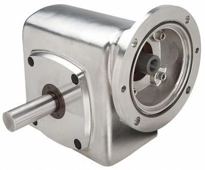 BOSTON GEAR Speed Reducer: 30:1, 58 RPM, 0.75 hp Input Max, 624 in-lb Output Max, Round - Washdown Duty Direct-Drive Right-Angle Speed Reducers