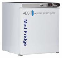 AMERICAN BIOTECH SUPPLY Lab Refrigerator: 1 cu ft, Undercounter, 2°C to 7°C, 19 1/4 in Overall Dp (MPN PH-ABT-HC-UCFS-0104-LH). Key specifications — Door Opening Style: Left; Color: White; Alarm Type: Temperature; Manufacturer Part Number: PH-ABT-HC-UCFS-0104-LH; Brand: AMERICAN BIOTECH SUPPLY; Product Type: Lab Refrigerator; Door Type: Swing Solid; Refrigerant Type: R-600a.