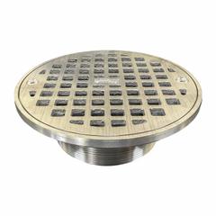 JAY R. SMITH MFG. CO Strainer: A, Round, 6 in Overall Dia, 2 in Overall Ht, Nickel Bronze, Bronze (MPN A06NBU). Key specifications — Finish: Nickel Bronze; Brand: JAY R. SMITH MFG. CO; Color Family: Bronze.