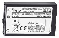 ICOM Radio Battery: Fits Icom, For M37 Series, 2,200 mAh, Lithium Ion, Waterproof, BP296. Key specifications — Manufacturer Part Number: BP296; Brand: ICOM; Compatible Radio Brand: Icom; Battery Type: Lithium Ion; Waterproof: Yes; Compatible Radio Series: M37; Compatible Radio Type: Handheld; Compatible Radio Manufacturer Model Number: M37.