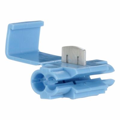 3M Insulation Displacement Connector: 2 Ports, Light Blue, 18 AWG – 14 AWG Run Size Range - Double-Port Run Tap Wire Connectors