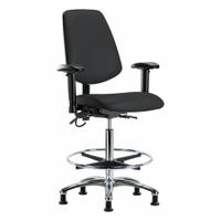 ESD Task Chair: Vinyl, Arms Included, Ht Range 26 1/4 in to 36 in, 18 1/2 in Seat Wd, 17 in Seat Dp (MPN BR-ESD-VHBCH-MB-CR-T0-A1-CF-EG-ESDBLK). Key specifications — Foot Support: Yes; Back Tilt Backward: 13.5°; Back Tilt Forward: 10.5°; Base Material: Aluminum; Brand: APPROVED VENDOR; Product Type: ESD Task Chair; ESD-Safe: ESD-Safe.