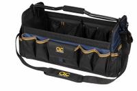 CLC Tool Tote: 20 in W x 11 in D x 11 in H, Black, Polyester, 27 Pockets, 15 Inside Pockets (MPN 1579). Key specifications — Color: Black; Brand: CLC; Material: Polyester.