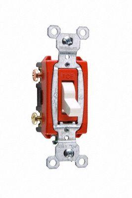 PASS & SEYMOUR Wall Switch: Toggle Switch, 3-Way, Maintained, White, 120/277V AC - Toggle Wall Switches