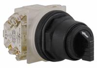 SCHNEIDER Selector Switch: 30 mm Panel Mounting Size, 3 Positions, Short Lever, DPDT, Metallic (MPN 9001KS42BH2). Key specifications — AC Contact Rating: 1.5 A @ 480 V; Action: Maintained/Maintained/Maintained; Cam: B; DC Contact Rating: 0.1 A @ 600 V; Hazardous Location Specification: Not Rated; Operator Head Material: Polycarbonate; Operator Head Type: Short-Handled Knob; Operator Illumination: Non-Illuminated.