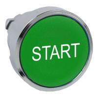 SCHNEIDER Flush Push Button: Green, 22 mm Mounting Size, Metallic, Momentary (MPN ZB4BA333). Key specifications — Brand: SCHNEIDER; Action: Momentary; Legend: Start; Series: XB4; Push Button Material Type: Metallic.