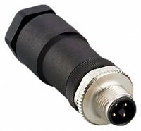 IFM M12 Circular Connector: T Coded, 4 Pin, M12 Male Thread, IP67, Screw Terminals, Straight, Nylon (MPN E12500). Key specifications — Connector Body Type: Pin; Coding: T; Brand: IFM; Voltage Rating: 60V DC; Thread Size: M12; Mounting Type: Front Mounting; Mounting Style: Male Thread; IP Rating: IP67.