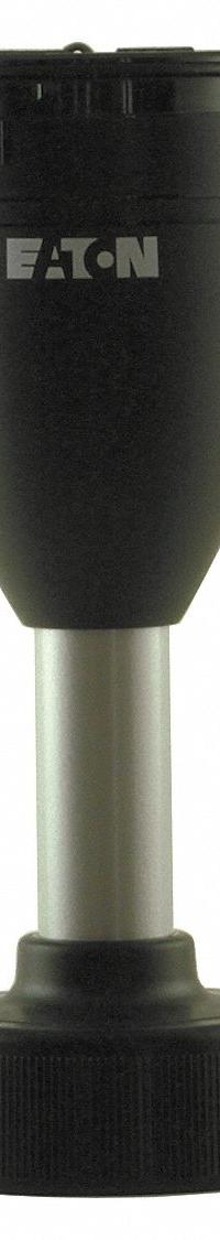 EATON Mounting Base: Tower Light Base, For SL7, 19 1/2 in Overall Ht, 2 3/4 in Overall Dia (MPN SL7-CB-250). Key specifications — Brand: EATON; Compatible with Series: SL7; Connection Type: Spring-Loaded Terminal; Housing Color: Black; IP Rating: IP66; Mounting Location: Threaded Mount; Manufacturer Part Number: SL7-CB-250; Includes: Plastic Feet.