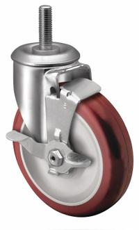 COLSON Stem Caster: Inch, Swivel, 3 in Wheel Dia., 1 1/4 in Wheel Wd, 4 in Mounting Ht, Polyurethane (MPN 2.03354.92 BRK0001). Key specifications — Brand: COLSON; Thread Size: 1/2"-13; Roll Up: Swivel.