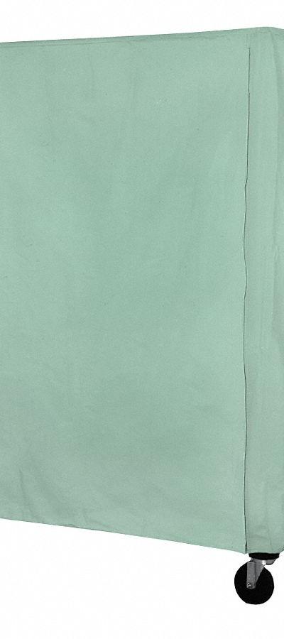 EAGLE GROUP Utility Cart Cover: Green - Hook-&-Loop Mildew-Resistant Coated Nylon Covers