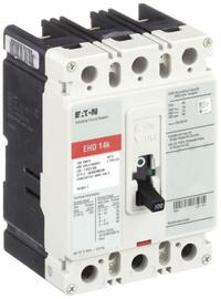 EATON Molded Case Circuit Breaker: 100 A Amps, 18kA at 240V AC, Fixed, ABC, Load Side Lug, Std, EHD (MPN EHD3100). Key specifications — attr217792: EHD; attr196056: 18kA at 240V AC; attr196057: Fixed; attr196058: ABC; attr196059: Load Side Lug; attr196061: 100A/F.