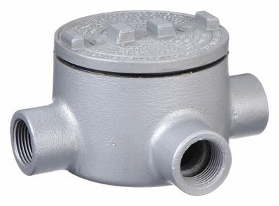APPLETON ELECTRIC Conduit Outlet Body: Aluminum, GR, 1 1/4 in Trade Size, X Body - X, XAT and XTF Round Body - Cross Type