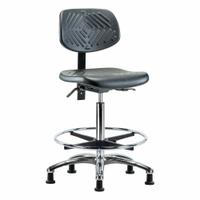 Ergonomic Chair: Polyurethane, Armless, Ht Range 24 1/2 in to 34 3/4 in, 16 in Seat Wd, 0 Casters (MPN BR-PHBCH-CR-T1-A0-CF-RG-BLK). Key specifications — Foot Support: Yes; Back Tilt Backward: 13.5°; Back Tilt Forward: 10.5°; Base Material: Aluminum; Brand: APPROVED VENDOR; Product Type: Ergonomic Chair; ESD-Safe: Not ESD Safe; Seat Tilt Backward: 3°.