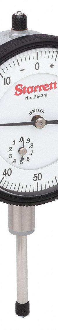 STARRETT Dial Indicator - Lug Back: 0 in to 1 in, Inch, Plunger, 0.001 in Accuracy, Balanced Reading (MPN 25-341J). Key specifications — attr1184168: 25-341J; attr1184178: 0-50-0; attr1184223: STARRETT; attr1200883: Dial Indicator - Lug Back; attr1184173: AGD 2; attr1184177: 0.001 in; attr1184208: Not Included.