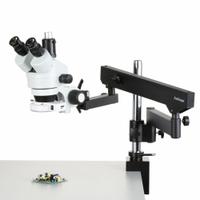 GLOBE SCIENTIFIC Microscope: Stereo, Trinocular, 3.5X to 225X, 200 mm, 225X, LED (MPN A-SM-8TW2-144S). Key specifications — attr1026048: GLOBE SCIENTIFIC; attr1026068: 225X; attr1026078: 3.5X to 225X; attr1026095: 200 mm.