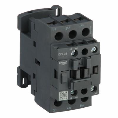 SCHNEIDER Magnetic Contactor: Non-Reversing, 3 Poles, 3NO Contacts, 38 A - Non-Reversing IEC Contactors