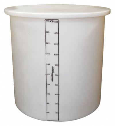 PEABODY ENGINEERING Storage Tank: Single Wall, Vertical, 400 gal, Open Top, 3/8 in Wall Thick - Vertical Liquid Storage Tanks