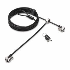 KENSINGTON Cable Lock: Steel, Black, 8 ft Cable Lg, 3/8 in Cable Dia, Key Locking (MPN K65048WW). Key specifications — attr1314026: Plastic; attr1314011: Black; attr1314019: Computer Cable Locks; attr1314020: Key; attr1322352: ISO/IEC 27001 Annex A Controls; attr1314030: KENSINGTON; attr1314016: Steel.
