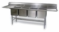EAGLE GROUP Kitchen Sink: 4 Bowls, 44 1/2 in Overall Ht, 116 in Overall Lg, 27 in Overall Wd (MPN FN2072-4-18-14/3). Key specifications — Brand: EAGLE GROUP.