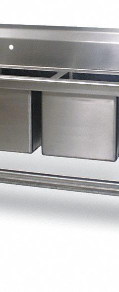 EAGLE GROUP Kitchen Sink: 4 Bowls, 44 1/2 in Overall Ht, 116 in Overall Lg, 27 in Overall Wd (MPN FN2072-4-18-14/3). Key specifications — Brand: EAGLE GROUP.
