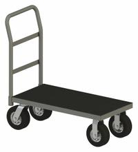 APPROVED VENDOR Platform Truck: 1,200 lb, 60 in L x 36 in W x 11 1/2 in H Deck, Solid, 12 ga Deck (MPN EPTRM36608PN95). Key specifications — Side Panel Type: No Side Panels; Brand: APPROVED VENDOR; Color: Gray; Caster/Wheel Configuration: (2) Swivel.