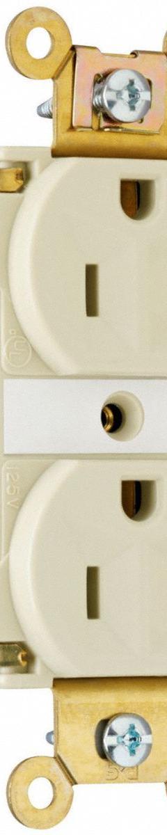 PASS & SEYMOUR Receptacle: Hospital Grade, Duplex, 5-20R, Ivory, 125V AC, 20 A, 2 Pole / 3 Wire (MPN PT8300I). Key specifications — attr1367147: PASS & SEYMOUR.