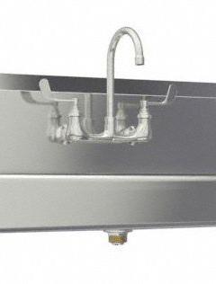 SANI-LAV Wash Station: 3 Stations, 5 in Bowl Dp, 65 in Bowl Lg, 16 1/2 in Bowl Wd, Faucet Included (MPN 5A3F). Key specifications — Includes Side Splash: Side Splash Not Included; Series: Stainless Steel Wash-Station; Brand: SANI-LAV.