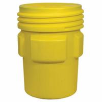 EAGLE Overpack Drum: HDPE, 95 gal, Screw-On Lid, Unlined/No Interior Coating, 41 1/4 in x 31 in (MPN 1690). Key specifications — Drum Material: HDPE; Drum Head Type: Open Head; UN Rating Solids: 1H2/X300/S; UN Rating Liquids: 1H2/X300/S; Interior Lining: Unlined/No Interior Coating; Drum Message Text: None; For Holding: Hazardous Materials; Brand: EAGLE.