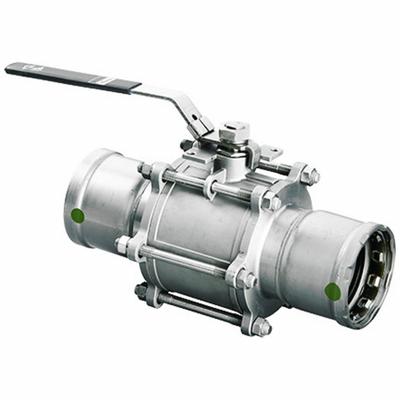 VIEGA MEGAPRESS Manual Two-Way Ball Valve: 2 1/2 in, 316 Stainless Steel, Straight Valve Body - Stainless Steel Ball Valves