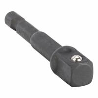 DEWALT Hex Drive Socket Adapter: 1/4 in Input Drive Size, Black Oxide, 3/8 in Output Drive Size (MPN DW2542IR). Key specifications — attr1204900: Square; attr1204904: Locking Included; attr1204910: DEWALT; attr1204913: Black Oxide.