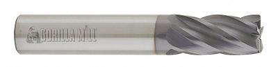 APPROVED VENDOR Corner Radius End Mill: Carbide, GMX-35 Coated, 4 Flute, 1/2" Mill Dia - Fast-Cutting Carbide Corner-Radius End Mills for Stainless Steel & Super Alloys