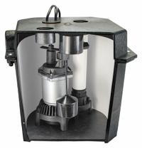 FLOTEC Sink Drain Pump System: 6 gal, 1/3 hp, 115V AC, 40 gpm Flow Rate @ 10' of Head, 4 A, 1 Pumps (MPN FPZS33LTS). Key specifications — Brand: FLOTEC; Rated Voltage: 115V AC; Discharge Location: Top; Switch: Piggyback Vertical.