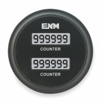 ENM Hour Meter: Hour Meters, Front Panel Mounting, Digital, 8 V DC – 32 V DC, ISO 9001:2000, LCD (MPN T39AA). Key specifications — Mounting Style: Flush; Standards: ISO 9001:2000; Bezel Face Shape: Round; Hour Unit Increment: Tenth; Brand: ENM; Manufacturer Part Number: T39AA; Meter Type_Broad: Digital.