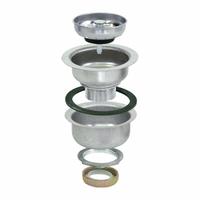 APPROVED VENDOR Strainer: Stainless Steel, Chrome, 4 1/2 in Overall Dia, Socket Weld, 4 in Pipe Dia (MPN 30017). Key specifications — Product Type: Sink Drain; Brand: APPROVED VENDOR; Finish: Chrome; Material: Stainless Steel; Includes: Slip Joint Nut.