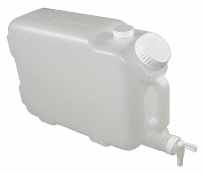 APPROVED VENDOR Carboy: 9.46 L, 2.5 gal, HDPE, 406.4 mm x 127 mm x 254 mm, Spigot - Slimline Rectangular Carboys with Spigots