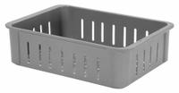 MOLDED FIBERGLASS Straight Wall Tote: 2.9 gal, 16 1/2 in x 11 3/8 in x 4 5/8 in, -60°F to 250°F (MPN 80204851361148). Key specifications — Material: Composite; Brand: MOLDED FIBERGLASS; Includes Lid: Lid Not Included; Container Wall Type: Vented.