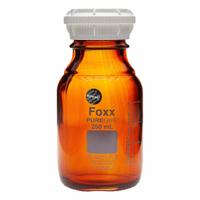 FOXX LIFE SCIENCES Glass Media, BOD, & Specialty Lab Bottles - Glass Lab Media Bottles: 500 mL, GL45 (MPN 1519024-FLS). Key specifications — Closure Type: Screw-On; Mouth Size: Wide; Screw Closure Size: GL45; Brand: FOXX LIFE SCIENCES; Body Color: Amber.
