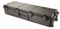 PELICAN Protective Case: 14 in x 44 in x 8 1/2 in, No Foam, Black, 2 Wheels, 2 lb Wt (MPN IM3220-X0000). Key specifications — Brand: PELICAN; Material: Plastic; Closure Type: Press and Pull Latches.