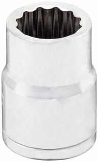 WESTWARD Socket: SAE, 3/8 in Drive Size, 1/2 in Socket Size, 12-Point, Std, Chrome, 1 in Overall Lg (MPN 53YT05). Key specifications — attr1204417: WESTWARD; attr1204392: Chrome.