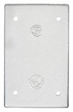 HUBBELL KILLARK Weatherproof Cover: Iron, FCL-GF/FST/FZ, Blank Cover, 1 Gangs, 3 in Overall Ht, 3 (MPN FSBCM). Key specifications — Brand: HUBBELL KILLARK; Color: Gray; Compatible with Product Type: Blank Cover; Compatible with Series: FZ; Mounting Orientation: Vertical.