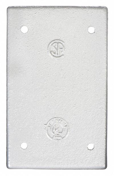 HUBBELL KILLARK Weatherproof Cover: Iron, FCL-GF/FST/FZ, Blank Cover, 1 Gangs, 3 in Overall Ht - Iron Weatherproof Electrical Box Covers