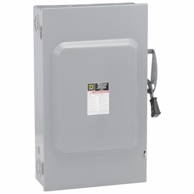 SQUARE D Safety Switch: Non-Fusible, 200 A, Three Phase, 240V AC, Galvanized Steel - Non-Fusible Safety Switches
