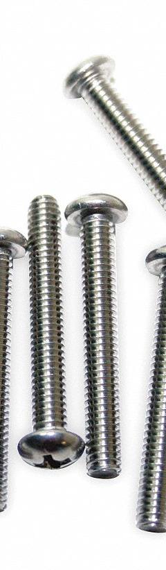 ACORN Phillips Round Head Screws: Stainless Steel, 1/4 in Overall Wd, 1 3/8 in Overall Ht, 10 PK (MPN 0116-012-001). Key specifications — Color: Silver; Includes: (10) #8-32 Phillips Round Head Screws; Product Type: Phillips Round Head Screws; Brand: ACORN; Material: Stainless Steel.